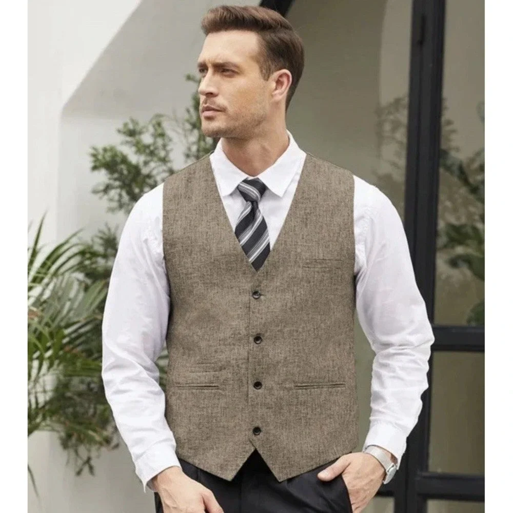 COOFANDY‎ Men's Casual Business Vests Lightweight Slim Fit Small